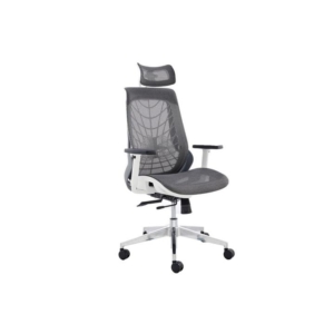 Elliot Office Computer Work Task Chair - White Frame/ Grey - Grey