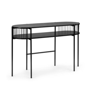 Connell Modern Wooden Hallway Console Hall Oval Table - Black