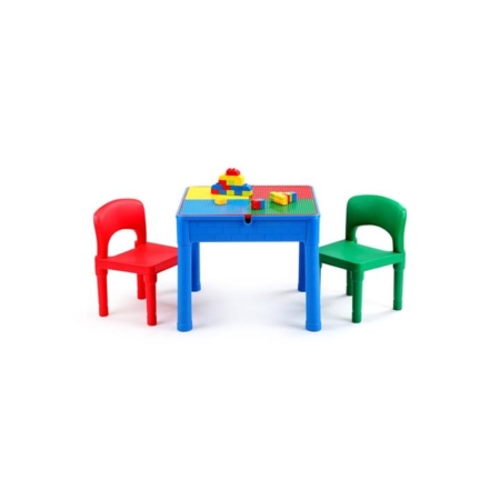 Kids Square 3-in-1 Activity Table with 2 Chairs - Square