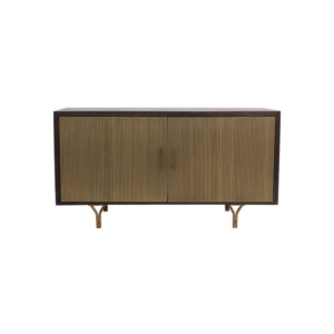 Merta Brass Inlay Buffet Unit Sideboard Storage Cabinet