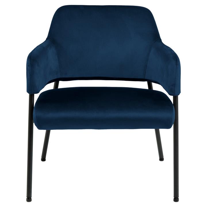 Lina Fabric Velvet Accent Relaxing Lounge Chair Armchair - Dark Blue - Dark Blue