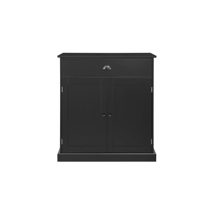 Hampton Style Buffet Unit Sideboard Storage Cabinet - Black - Black