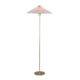 Go Bright Pleated Classic Metal Floor Lamp Light Fabric Umbrella Shade - White and Gold