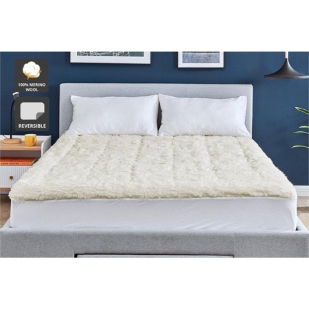 Merino Wool Reversible Underlay Underlay Mattress Topper - King - King