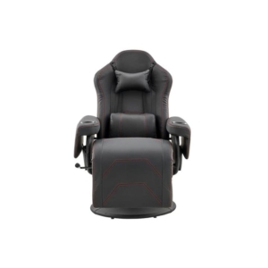 Hotshot Recliner PU Leather Office Computer Work Task Gaming Chair - Black - Black