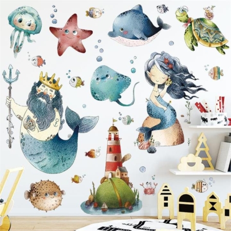 Mermaid Wall Sticker Decoration