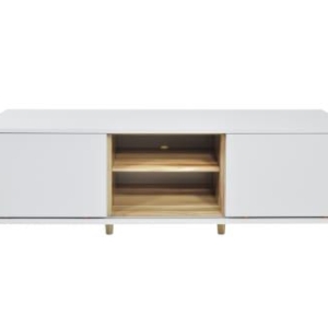 Gina Modern TV Stand Cabinet Entertainment Unit - 1.5m - High Gloss White