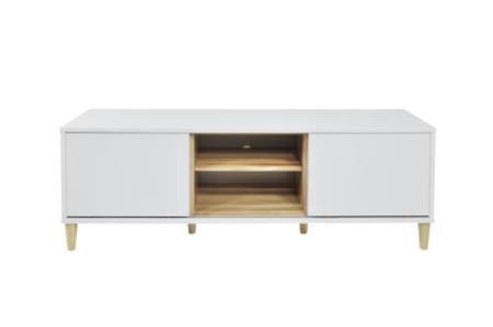 Gina Modern TV Stand Cabinet Entertainment Unit - 1.5m - High Gloss White