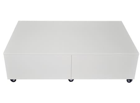 Isabella Coffee Tables on Castors - High Gloss White