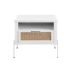 Mia Bedside Nightstand Side Table - White - White