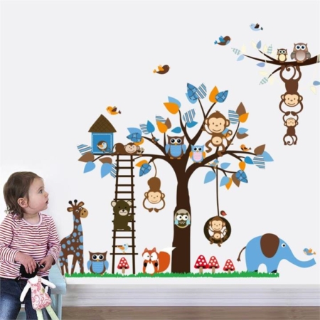 Monkeys in the Tree Wall Sticker Decoration