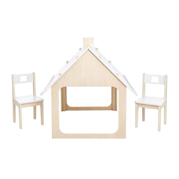 Penny Playhouse Activity Table - White/Natural