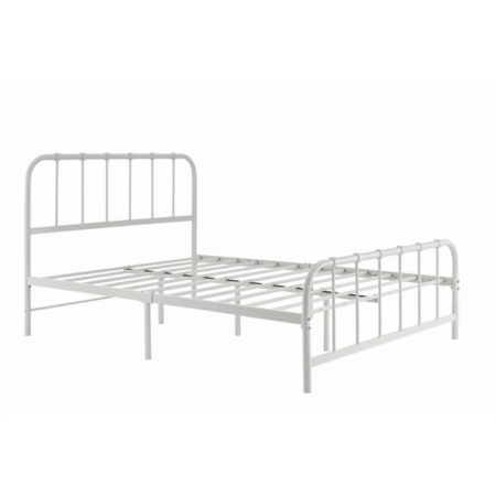 Milan Metal Bed Frame - White