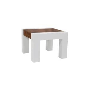 Nora Side Table - Antique Oak / High Gloss White