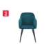 Set of 2 Alivia Velvet Fabric Kitchen Dining Armchair Chairs - Teal - Teal