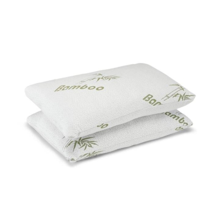 Set of 2 Bamboo Memory Foam Pillows - Large