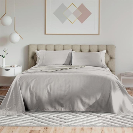 Royal Comfort Kensington 1200TC 100%  Cotton Stripe Bed Sheet Set - Double Bed