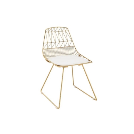 Set of 2 Lucy Kitchen Dining Chair - Gold - Gold