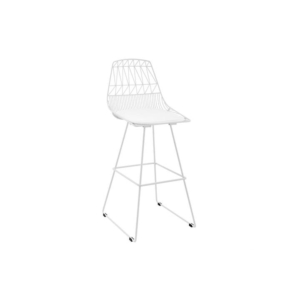 Set of 2 Lucy Kitchen Counter Bar Stool - White - White