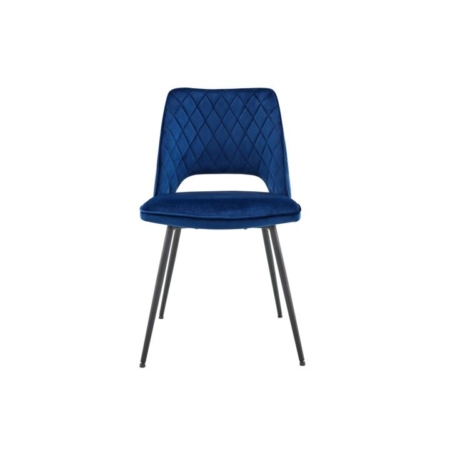 Set of 2 Dublin Kitchen Dining Chairs - Dark Blue - Dark Blue