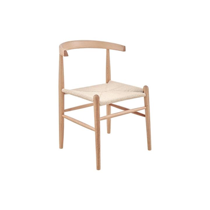 Set of 2 Malibu Kitchen Dining Chairs - Beech/Natural - Beech