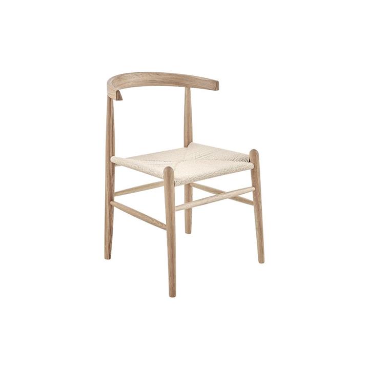 Set of 2 Malibu Kitchen Dining Chairs - Oak/Natural - Solid Oak