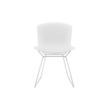 Set of 2 Bertoia Replica Molded Shell Side Kitchen Dining Chair - White - White