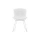 Set of 2 Bertoia Replica Molded Shell Side Kitchen Dining Chair - White - White