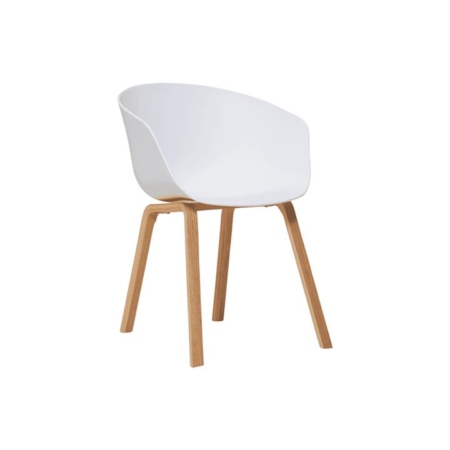 Set of 2 Nora Kitchen Dining Chairs - White Beech Legs