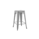 Set of 2 Xavier Pauchard Replica Tolix Kitchen Counter Bar Stools 65cm Powder Coated - Silver - Silver 65cm Metal