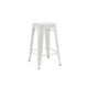 Set of 2 Xavier Pauchard Replica Tolix Kitchen Counter Bar Stools 65cm Powder Coated - White - White 65cm Metal