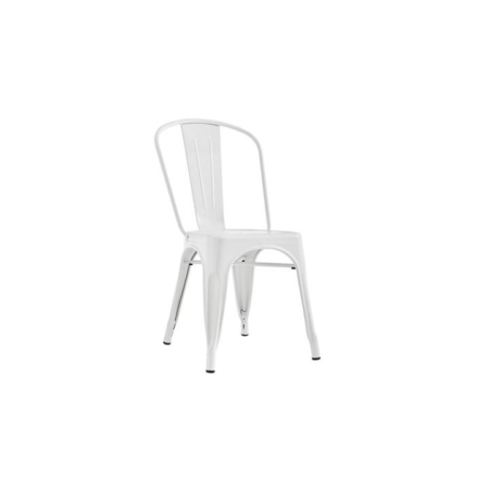 Set of 2 Xavier Pauchard Replica Tolix Kitchen Dining Chair Powder Coated - White - White