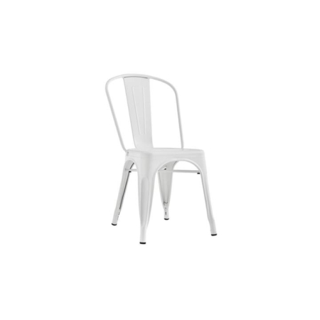 Set of 2 Xavier Pauchard Replica Tolix Kitchen Dining Chair Powder Coated - Mattle White - White