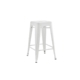 Set of 2 Xavier Pauchard Replica Tolix Kitchen Counter Bar Stools 65cm Powder Coated - Matte White - White 65cm Metal