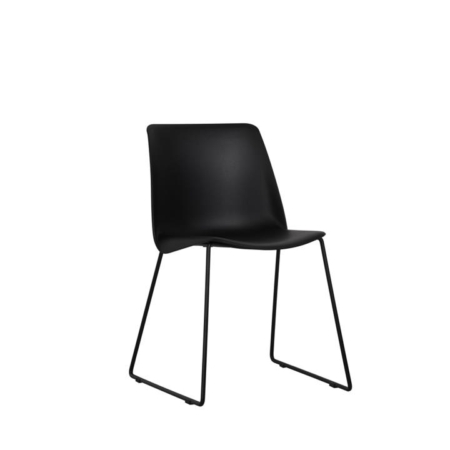 Set of 2 Timothy Kitchen Dining Chairs - Black - Black