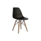 Set of 2 Eames Replica Premium DSW Kitchen Dining Side Chairs - Black Seat/Walnut Legs - Black Walnut