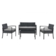 Sandgate 4 Piece Outdoor Furniture Lounge Set - Grey