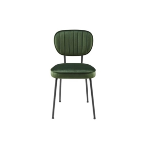 Set of 2 Clair Kitchen Dining Chairs - Forest Green - Green