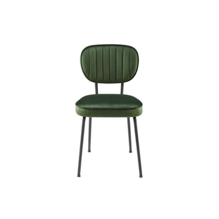 Set of 2 Clair Kitchen Dining Chairs - Forest Green - Green