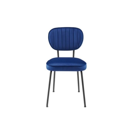 Set of 2 Clair Kitchen Dining Chairs - Dark Blue - Blue