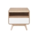 Robin Bedside Nightstand Side Table - White - White