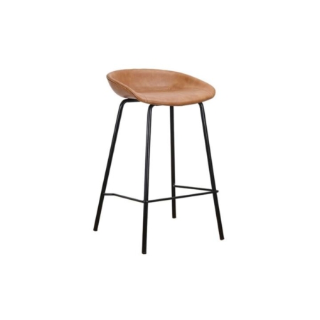 Set of 2 Emerson Plain Kitchen Counter Bar Stools - Brown