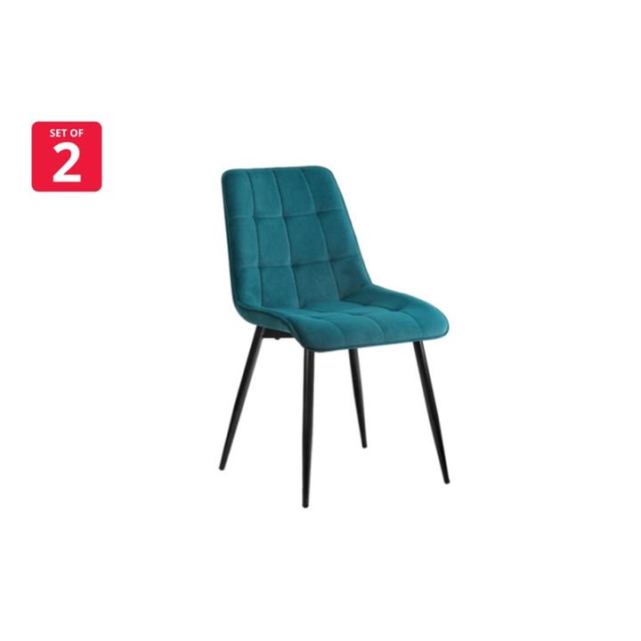 Set of 2 Dover Kitchen Dining Chairs - Teal - Teal