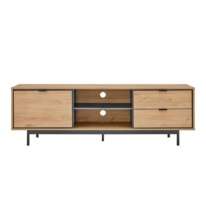 Santos Lowline Entertainment Unit TV Stand Storage Cabinet 180cm - Oak