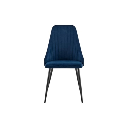 Set of 2 Lucca Kitchen Dining Chairs - Navy - Navy