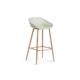 Set of 2 Leerdam Kitchen Counter Bar Stools - Pastel Green - Green