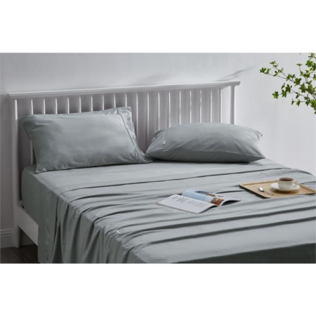 Trafalgar Brooklyn Bamboo Cotton Bed Sheet Set - Silver