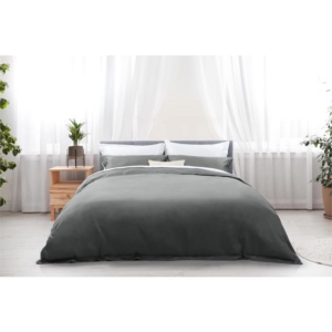 Trafalgar 1200TC Cotton Rich Quilt Cover Set - Grey