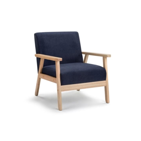 Tucson Fabric Accent Lounge Relaxing Armchair - Navy - Navy