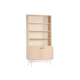 United Strangers Venice Hutch 4-Tier Bookcase Display Shelf Cabinet W/ 2-Doors - Chalk White Ash